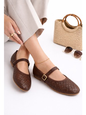 Bermody Botte Kadın Hafif Rahat Taban Şık Tokalı Günlük Ofis Babet Ayakkabı