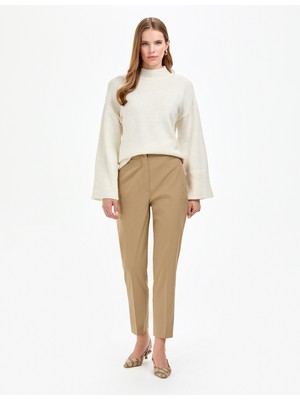 Pierre Cardin Kadın Bej Carrot Fit Kumaş Pantolon 50318977-VR011