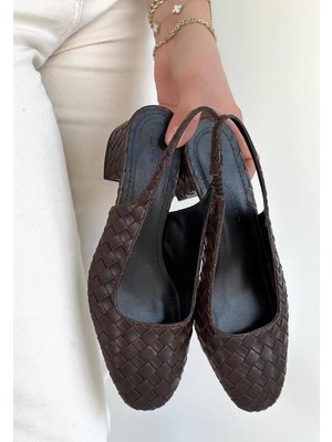 isiltikidsmoda Dier Kahverengi Cilt Topuklu Ayakkabı