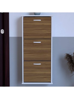modilayn Varbi Asma (52 Cm) Ayakkabılık 3 Düşer Kapaklı 6 Raflı (5 Farklı Renk Seçeneği)