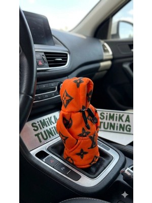 Lv Desen Otomobil Polar Vites Topuzu Kılıfı Hoodie Vites Topuz Sweat