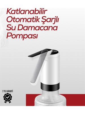 TeknoKapsül Akıllı Şarjlı Damacana Pompası Tek Tuşla Su Dolum