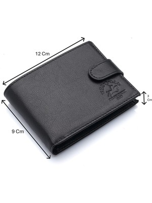 Westpolo Hakiki Deri Kağıt Para, Bozuk Para ve Bol Kart Bölmeli Erkek Cüzdanı - Siyah