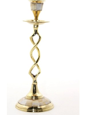 EkoAlışverişDünyam Tekli Pirinç Sedefli Şamdan Model 2