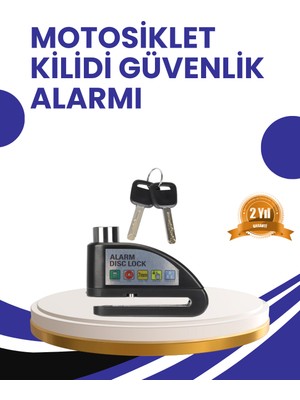 TeknoKapsül Taşınabilir Alarm Disk Kilidi Motosiklet Scooter Bisiklet Güvenlik
