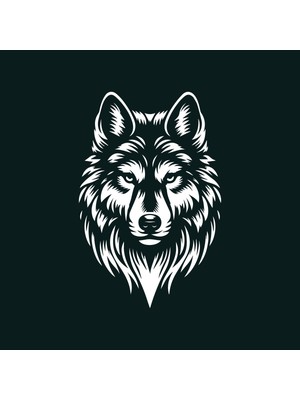 SS Cnc Sscnc Dekoratif Lazer Kesim Kurt (Wolf) Temalı Duvar Tablosu (40X37 Cm)