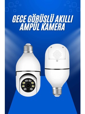 TeknoKapsül Ev Kamerası Wifi Kamerası Gece Görüşlü Akıllı Ampül Kamera