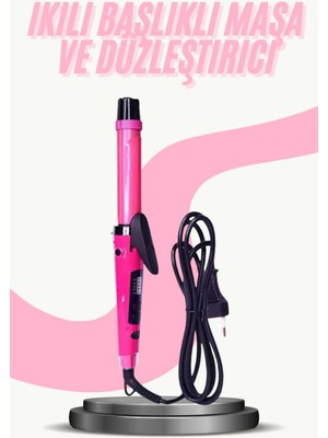 TeknoKapsül Saç Düzleştirici Şekillendirici Saç Maşası Ikili Şekillendirici Isı Ayarlı