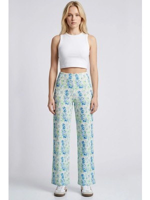 Cotenconcept Rahat Kalıp Yüksek Bel Bol Paça Viskon Karışım Kadın Pantolon