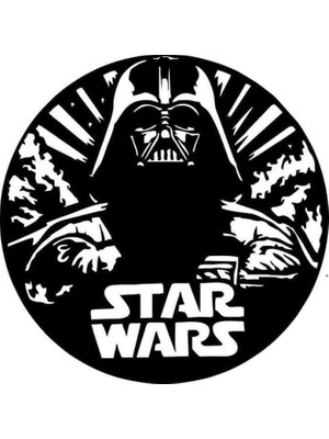 SS Cnc Sscnc Star Wars Darth Vader Lazer Kesim Dekoratif Duvar Tablosu (40X40 Cm)