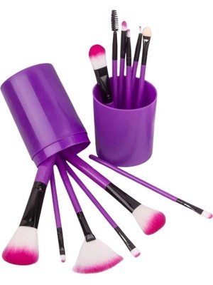 TeknoKapsül Makyaj Fırçası 12 Parça Set Yumuşak Uçlu Göz Makyajına Hafif ve Taşınabilir Çanta