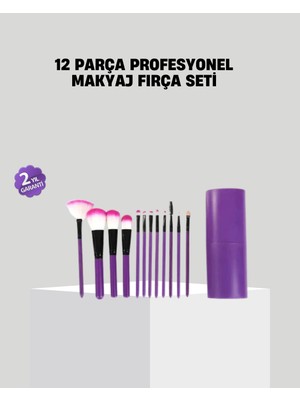 TeknoKapsül 12’li Profesyonel Makyaj Seti Yumuşak Sentetik Kıllı