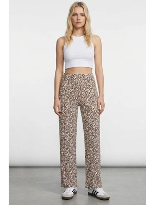 Cotenconcept Rahat Kalıp Yüksek Bel Bol Paça Viskon Karışım Kadın Pantolon