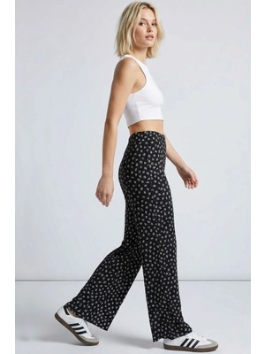 Cotenconcept Rahat Kalıp Yüksek Bel Bol Paça Viskon Karışım Kadın Pantolon