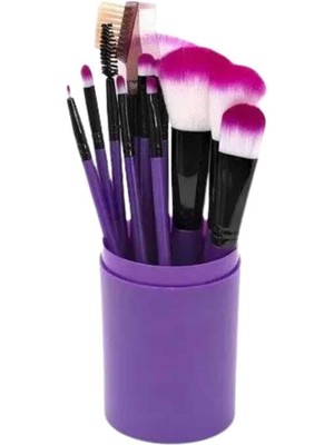 TeknoKapsül 12 Parça Yumuşak Uçlu Makyaj Set-Göz ve Yüz Makyajı Için Seti Profesyonel Makyaj Seti