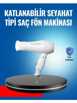 TeknoKapsül Çift Isı ve Hız Ayarlı Katlanabilir Saç Kurutma Makinesi