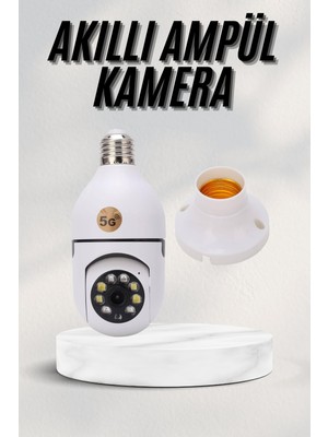 TeknoKapsül Akıllı Kamera Wifi Kamera Duylu Ampul Görünümlü 360 Derece Dönebilen Ev Kamerası