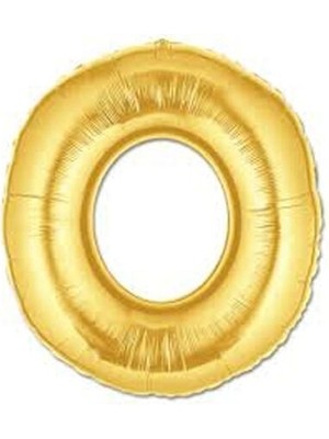 EkoAlışverişDünyam Altın Sarısı Folyo O Harfi Balon 1 Metre
