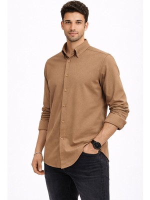 Classics Men Plus Barkod Uzun Kol Slim Fit Erkek Gömlek - 7579