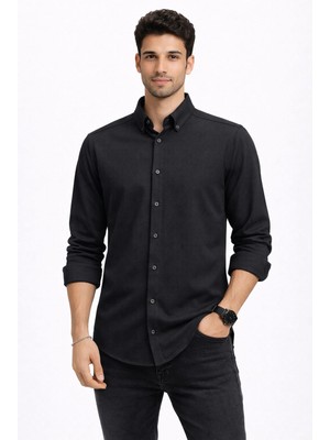 Classics Men Plus Barkod Uzun Kol Slim Fit Erkek Gömlek - 7579