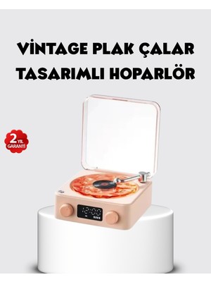 TeknoKapsül Bluetooth Hoparlörlü Gece Lambası Dijital Saatli Şeffaf Su Dalgası Işıklı Dekoratif