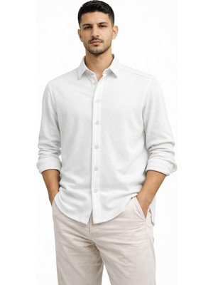 Classics Men Plus Barkod Uzun Kol Slim Fit Erkek Gömlek - 7580