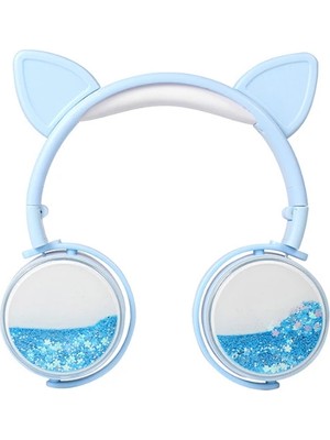 TeknoKapsül Ally Kedi Kulak Simli Kablolu Mikrofonlu Kulaküstü Kulaklık 3.5mm JACK-(5775)