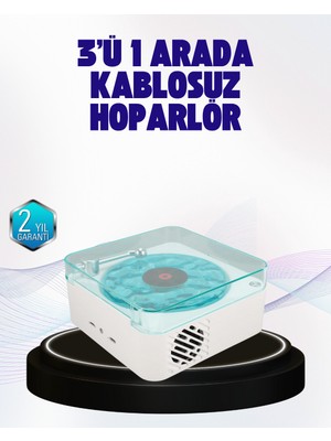 TeknoKapsül Dekoratif Gece Işıklı Bluetooth Hoparlör – Zaman ve Pil Ekranlı