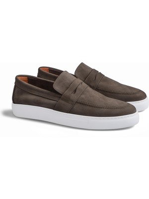 CARVAO Nile Casual Nubuk Loafer Haki Erkek Ayakkabı