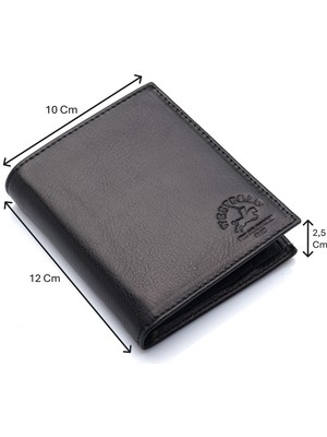 Westpolo Hakiki Deri Kağıt Para, Bozuk Para ve Bol Kart Bölmeli Erkek Cüzdanı - Siyah
