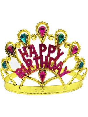 EkoAlışverişDünyam Altın Renk Happy Birthday Doğum Günü Tacı
