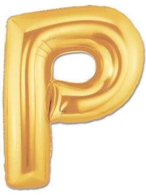 EkoAlışverişDünyam Altın Sarısı Folyo P Harfi Balon 1 Metre