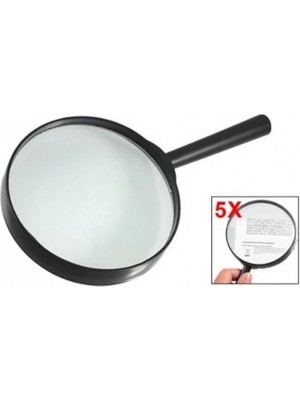 Akinco Plastik Siyah Yuvarlak Kolu 100MM Dia Büyüteç 5x Büyüteç