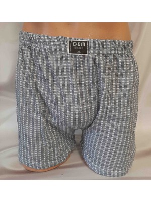 Shine Elagance Lacivert Desenli %100 Pamuk Erkek Rahat Kullanışlı Boxer
