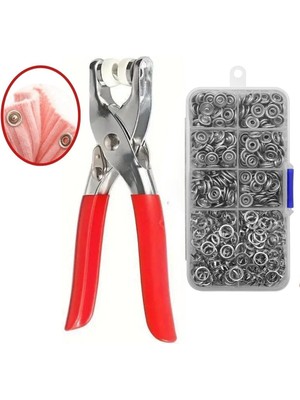 EkoAlışverişDünyam Metal 200 Pcs Çıtçıt ve Pense Seti Makinesi  Bebek Elbise Çıtçıt Montaj Seti