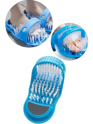 Macgon Vantuzlu Banyo Ayak Topuk Yıkama Terliği Terlik Ponza Taşlı Taşı Masaj Aleti