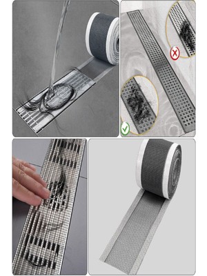 EkoAlışverişDünyam 4 Metre Yapışkanlı Banyo Gider Koruyucu Saç Toplayıcı – Gider Böcek Koruyucu Gider Süzgeci