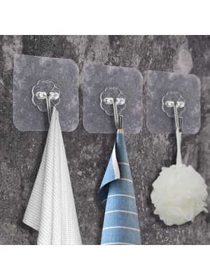 EkoAlışverişDünyam Ultra Güçlü Yapışkanlı 5li Şeffaf Askı