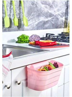 EkoAlışverişDünyam Dolap Kapağı Organizeri - Tezgah Çöp Kutusu