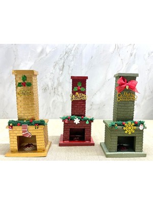 EkoAlışverişDünyam Noel Temalı Polyester Şömine Tütsülük
