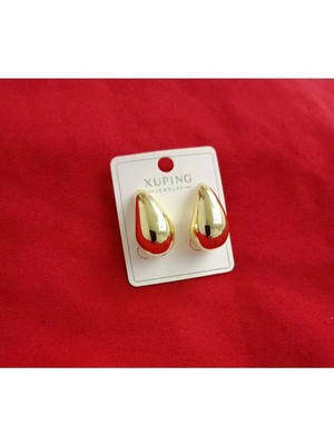 Çelik Xupıng Kararma Yapmaz Damla Küpe Orta Boy