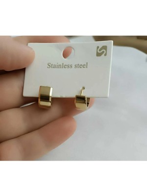 1.sınıf Çelik  Kararma Yapmaz  Gold Küpe