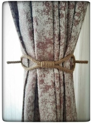 EkoAlışverişDünyam Perde Tokası Perde Mandalı Perde Askı Aparatı Jüt Halat Şıklığında Perde Aksesuar