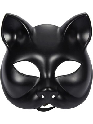 Azrlya Siyah Renk Lüks Kedi Maskesi 12X13 cm