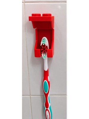LEGO Tasarımlı Duvara Monte Hijyenik Diş Fırçası Koruyucu Kapak ve Tutucu Askı