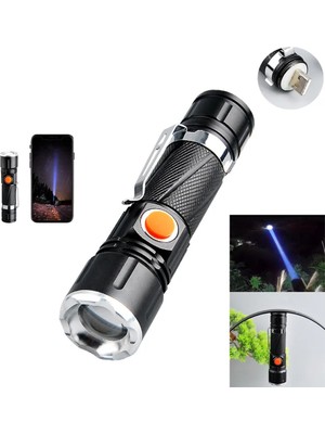 Azrlya P50 LED Şarjli Mıknatıslı USB El Feneri WT-622