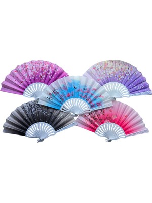 Azrlya Plastik Kumaş Yelpaze 12 Li Karışık OB-047