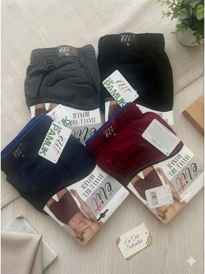 Tutku Elit Havlu Bel %100 Pamuk Erkek Boxer ,4 Lü Renkkombini