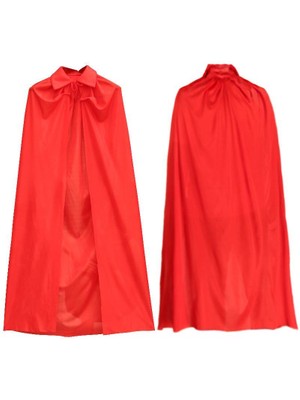 Azrlya Kırmızı Renk Yakalı Pelerin 120 cm