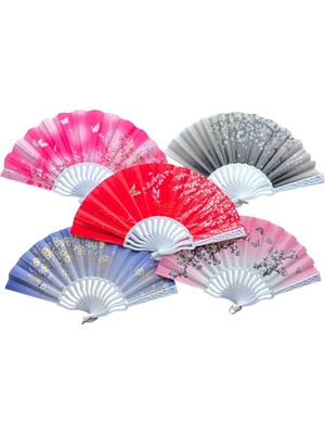 Azrlya Plastik Kumaş Yelpaze 12 Li Karışık OB-049